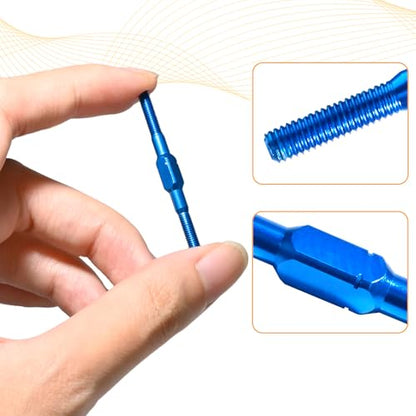 2PCS 3x42mm Aluminum Alloy Turnbuckle Shaft with M3 Threads, Push Rod Tie Rod Linkage Replacement for #54250, Compatible with 1/10 TAMIYA RC Crawlers Trucks On/Off-road Buggy Upgrade (Blue) - style: 2pcs-42mm #54250