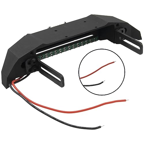 ShareGoo 1/10 Scale Front Bumper,Metal Bull Bar Front Bumper with LED Lights Bar Compatible with Axial SCX10 90046 90047 Traxxas TRX4 RC4WD D90 TF2 1/10 RC Crawlers