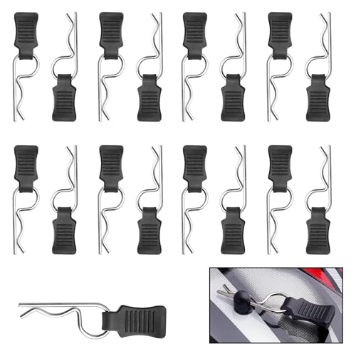 50 Pieces HobbyPark Universal RC Body Clips w/Pull Tabs Car Clips R Clips for All 1/10 1/12 Scale Redcat HPI HSP Exceed RC Car Parts Truck Buggy Shell Replacement, Silver - size: 1.2mm Rod Silver Clips and Tabs