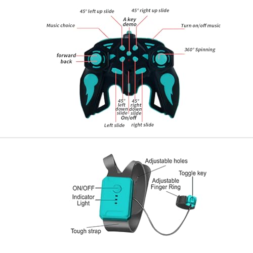 Gesture Sensing RC Stunt Car with Light, 2.4G 4WD Hand Controlled Gravity Remote Control Car Toy with 360° Flips Car for Boys Age 6 and Up Blue