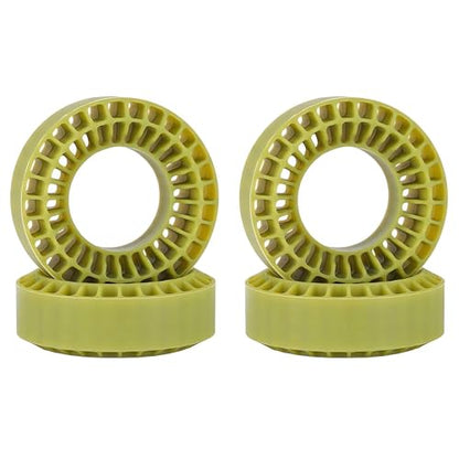 1.0 tire inserts, silicone inserts 1.0 Silicone Rubber Tire Inserts for RC TRX4M SCX24 Fcx24 Ax24 1/18 1/24 RC Crawler Wheels Tire Foam Fill Kit for OD 58-63mm (Green) - color: Green