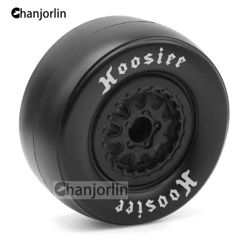 1/10 RC Short Course Racing Truck Tires and Plastic Wheels 12mm Hex Off Road Drag Smooth Tyres OD 105mm for 1:10 Truck Car TRAXXAS Slash 4X4 2WD Redcat Rc4wd Axia ARRMA SENTON 3S Losi 4PCS