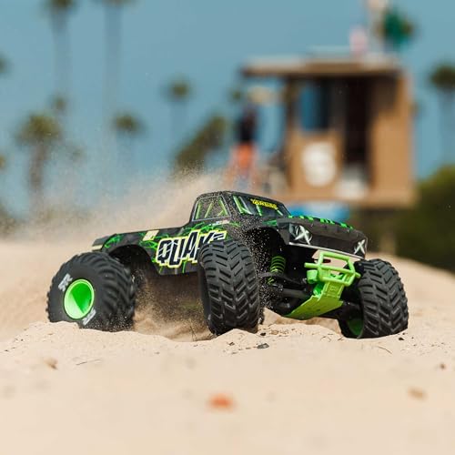 ARRMA RC Truck1/10 Quake 223S 2WD RTR (Battery and Charger Not Included) Brushless Monster Truck, Green, ARA3537T2 - color: Green
