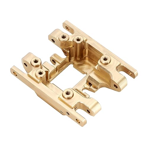 INJORA Brass Skid Plate Transmission Mount for 1/18 RC Crawler TRX4M, 53g - color: Brass