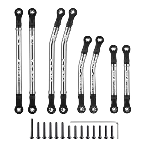 High Clearance Chassis Links Set Stainless Steel Suspension Link Set 50g for Traxxas TRX4M High Trail K10 F150 Chassis Upgrades 1/18 RC Crawler Accessories
