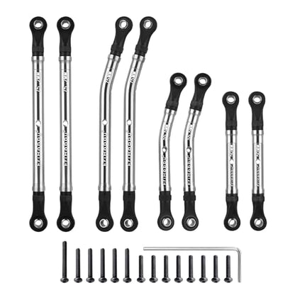High Clearance Chassis Links Set Stainless Steel Suspension Link Set 50g for Traxxas TRX4M High Trail K10 F150 Chassis Upgrades 1/18 RC Crawler Accessories