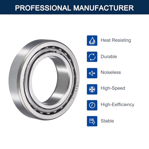 LM68149/10 Tapered Roller Bearing Cone and Cup Set | 1.25" Bore 2.328" OD 0.66" Cup Width, Chrome Steel Taper Bearings Set, ABEC-3 - size: LM68149/LM68110