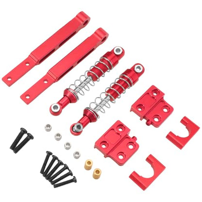 Metal Rear Axle Shock Link Rod Leaf Spring Upgrade Link Suitable for Mangniu 1/12 MN82 MN82S MN82PRO 1/12 Scale RC Climbing Car (Red) - color: Red
