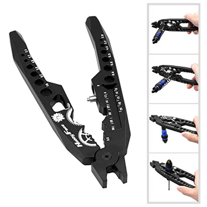 Metal Shock Absorber Pliers Rod Ball Clamp & Hex Bit Linkages Link Rod Ends Installing Tools Multi-Function RC Tool Combo Set for 1/8 1/10 RC Car
