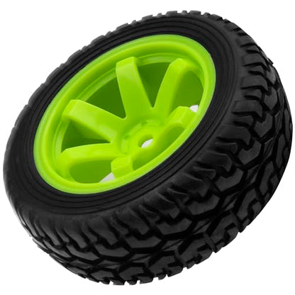 75mm/2.95'' Rubber Tires & Plastic Wheel Rims 12mm Hex w/Foam Compatible with HSP Tamiya HPI Kyosho 1/10 1/12 On-Road RC Touring Car,WLtoys 1/14 144001 RC Buggy (Green) - color: Green