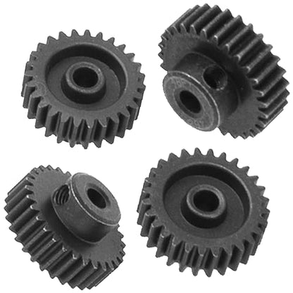 Steel 48 Pitch Pinion Gear Set 3.175mm Shaft 27T 28T 29T 30T Motor Gears Compatible with Tamiya Kyosho RedCat Losi Axial Traxxas 1/10 RC Car