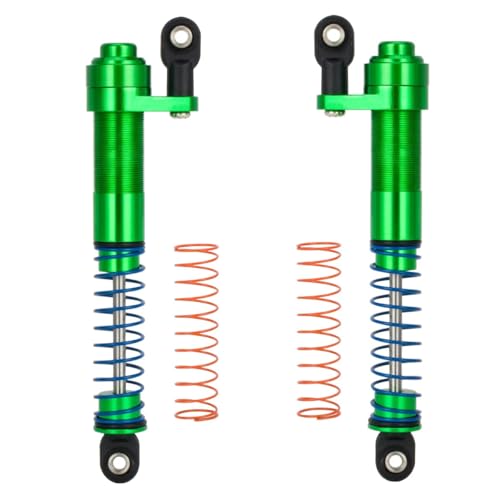1/10 RC Aluminum Alloy Shocks Absorber – Adjustable 80-100mm Oil Damper for Crawler Car Axial SCX10 II 90046 Capra / TRX4 / Tamiya LCG / VS4-10 / D90 / Cheater Rigs (green) - color: green