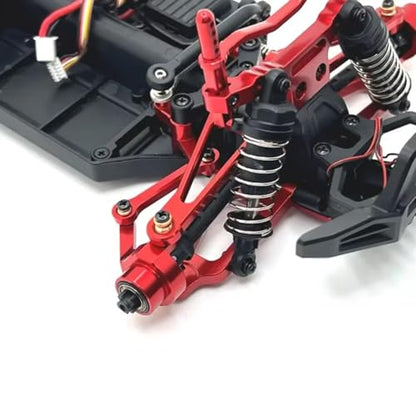 RC Steering Knuckle Block for SCY 18101 18102 1/18 Metal Front Steering Cup Kit Rc Model Crawler Car Truck for Buggy Accessories Upgrade Parts(Red) - size: Red