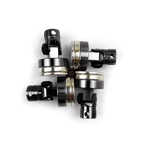 RC Magnetic Body Mounts for 1/10 Crawler Drift Car, 4 Pack Black Aluminum Alloy Invisible Body Post Mount Kit with High-Strength Magnets for SCX10 RC Car Shell