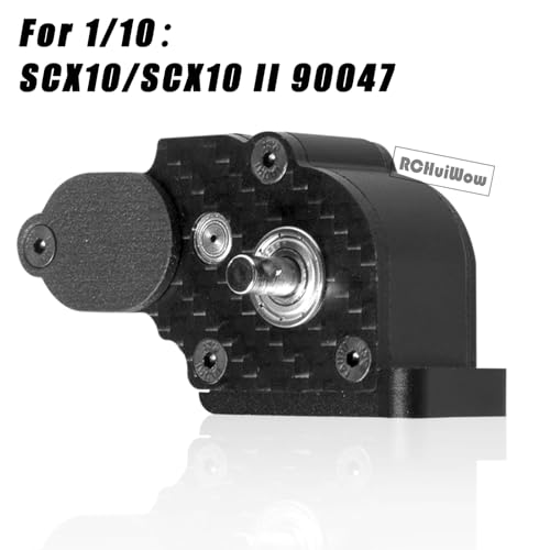 LCG Center Gearbox Transmission Box Upgrades Part for SCX10 SCX10 II 90046 90047 1/10 RC Crawler Car,Aluminum Middle Transmimssion Gearbox,Black - color: Black(1pc)