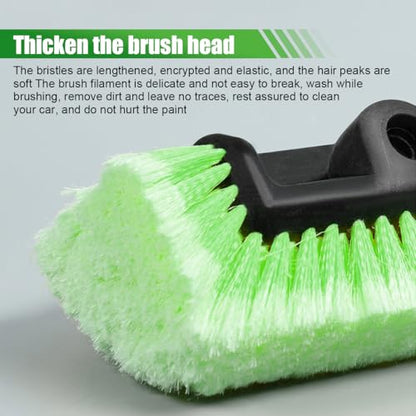 ZIMISI 59" Car Wash Brush with Long Handle, No Scratch Soft Bristle Cleaning Brush, Extendable Windshield Cleaner Tool, Car Cleaning Kit for Boat, RV, Truck, House Siding, Solar Panel (Green) - color: Green