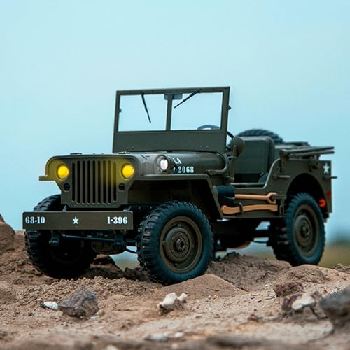 Remote Control Car, 2.4Ghz 4WD Off Road RC Jeep Rock Crawler Vehicle with Linked Lights, 1:10 Scales All Terrain Remote Control Trucks RTR Hobby RC Car for Teen Adults - size: 1 Battery