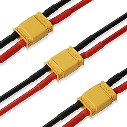 5Pairs XT30 Plug Male Female Connector with 100mm 16AWG Silicone Wire for RC LiPo Battery FPV Drone - style: XT30
