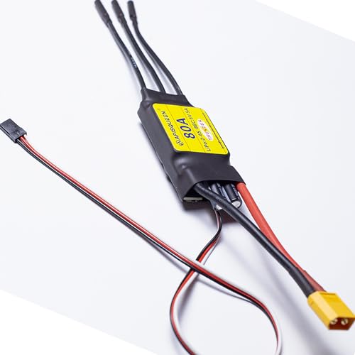80A ESC 2-6S LiPo Brushless Electronic Speed Controller | With BEC XT60 &4.0mm Plug for RC Airplane Drone Model - size: 80A