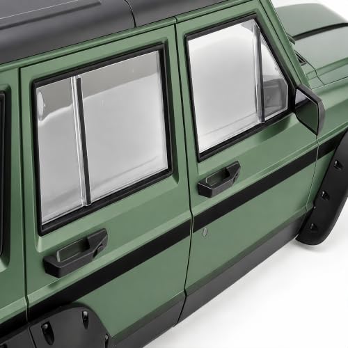 1/10 RC Crawler Hard Body Shell Kit – 313mm Wheelbase Cherokee-Style Body for Axial SCX10 / SCX10 II (90046/90047) & TRX4 (Army Green) - color: Army Green