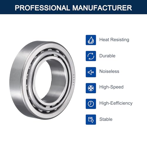 25590/21 Tapered Roller Bearing Cone and Cup Set | 1.796" Bore 3.27" OD 0.9375" Cup Width, Chrome Steel Taper Bearings Set, ABEC-3 - size: 25590/25521