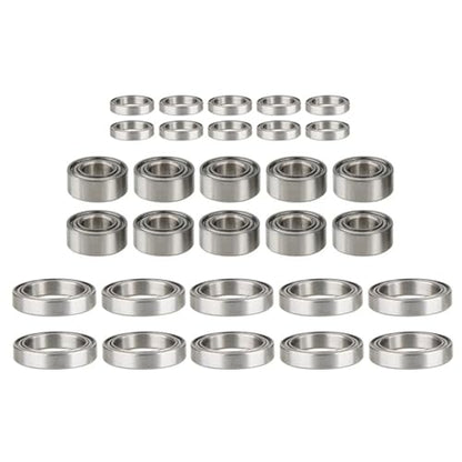 Double Rubber Seal for ZD for DBX-10 10421-S 9102 1/10 rc Car Spare Parts Accessories Modified Pieces 30Pcs Metal Steel Ball Bearing Set