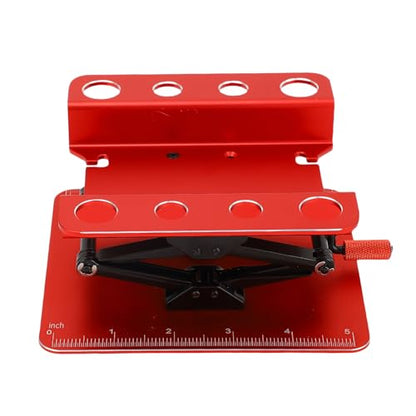 Mtlavishness RC Car Repair Work Stand with Manual Lift Lower Workstation 2.36 Inch to 5.51 Inch Height Adjustment Anti Slip Pad Hand Crank Structure Multi Functional (Black Red) - color: Black Red