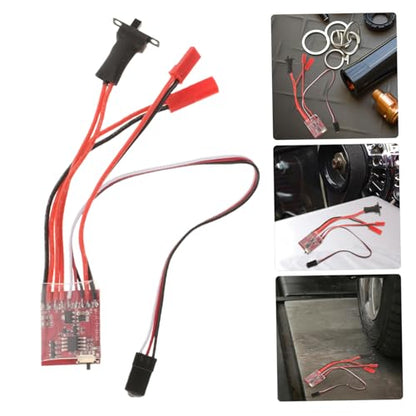 30a Brushed Esc with Brake Dual Way Electronic Speed Controller for Rc Cars Boats Precision Control for Smooth Acceleration Deceleration Durable Design