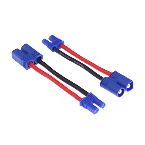 4pcs EC3 to EC2 Male Female RC Connector Adapter with 16awg 2inch Wire(E32-4)