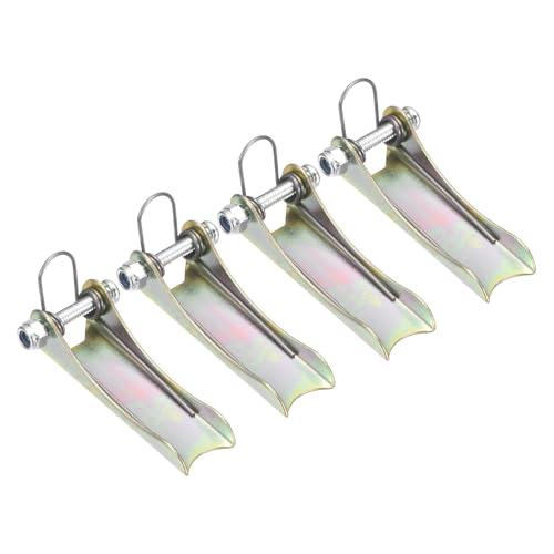 uxcell 3T Hook Safety Latch Kit, 4 Pack Thickened Metal Clevis Slip Hook Replacement Latch for Towing Receiver Hitch Truck Trailer, Color Steel (2.2 Inch / 57mm Length, 0.8mm Thinkness) - size: 3T, 2.2" / 57mm