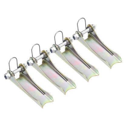 uxcell 3T Hook Safety Latch Kit, 4 Pack Thickened Metal Clevis Slip Hook Replacement Latch for Towing Receiver Hitch Truck Trailer, Color Steel (2.2 Inch / 57mm Length, 0.8mm Thinkness) - size: 3T, 2.2" / 57mm