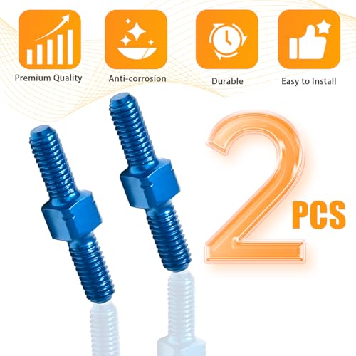 2PCS 3x18mm Aluminum Alloy Turnbuckle Shaft with M3 Thread, Push Rod Tie Rod Linkage Replacement for #54247, Compatible with 1/10 Tamiya RC Crawlers Trucks On/Off-Road Buggy Upgrade (Blue) - style: 2pcs-18mm #54247