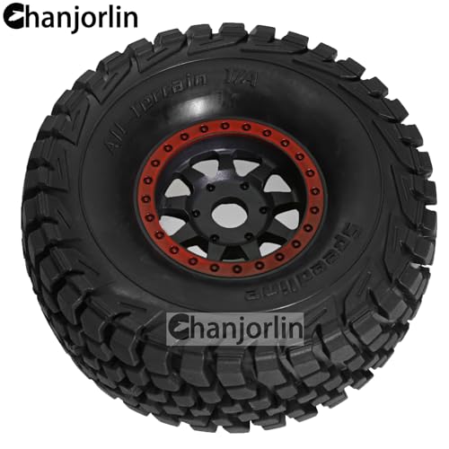 1/7 1/8 RC Short Course Truck Tires And Wheels 17mm Hex OD 135mm Off Road Tyres For 1:7 1:8 Scale RC Truck Car HSP TRAXXAS UDR FS FSR Atom ARRMA Mojave 6S EXB YK4072 DF7 Upgrades 4PCS