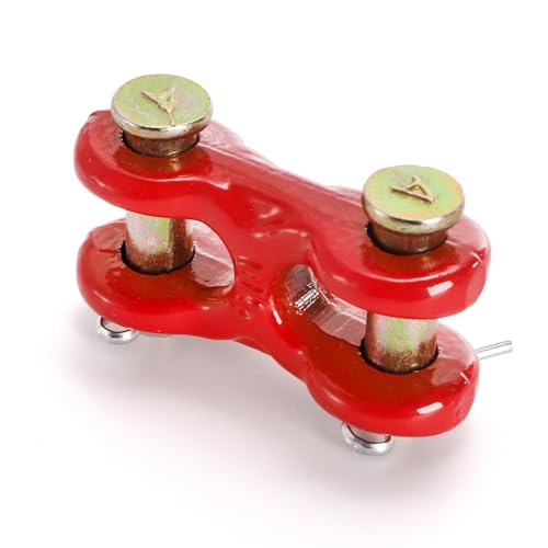 Bekith 6 Pack 5/16 Inch Safety Chain Repair Link, Zinc Plated G70 Forged Twin Clevis Link, Heavy Duty Trailer Tie Down Links Double Clevis Link for Transport Use, 3900lbs Working Load Limit