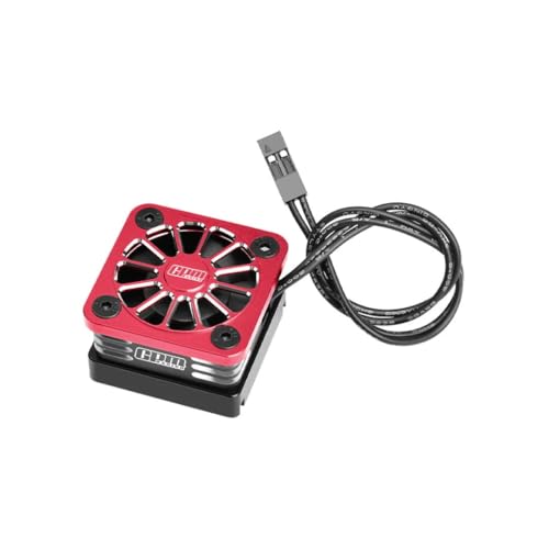 GPM 6061-T6 Alloy Esc High Speed Cooling Fan 28000 RPM (Bl-2S: 3383 and Velineon Vxl-3S: 3355R) for Mini Xrt Vxl 3S-108076-1 (Red) - color: Red
