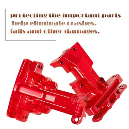 Gearbox Upgrades Parts Front Rear Wave Box Gearbox Upper Shell Cover for 1/5 X-MAXX 8S,1/6 4WD XRT 8S Monster Truck RC Car(7720.7727),Red - color: Redr(for1/5 X-maxx )