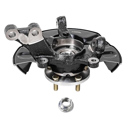 Detroit Axle - Front 4pc Steering Knuckles Kit for 03-08 Toyota Matrix, 2 | Steering Knuckles & Wheel Bearing Hubs 2 Outer Tie Rods 2003 2004 2005 2006 2007 2008 [4-Wheel ABS] Replacement - size: 4SU50495/Kit