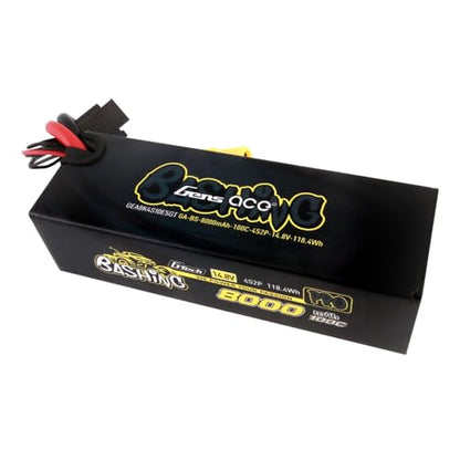 Gens ace 8000mah 4S2P 100C 14.8V G-Tech Bashing Pro Lipo Battery Pack with EC5 Plug(2 Pcs) - size: 4S2P 8000mAh