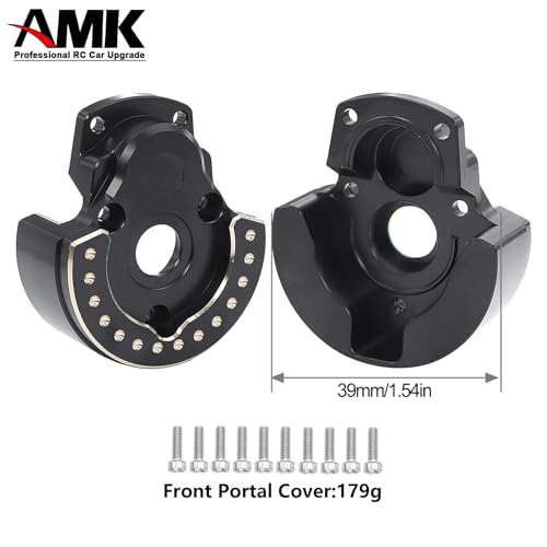 F10 Axle Brass Knuckle Weights with Front & Rear Portal Covers for 1/10 RC Crawler Vanquish VRD VS4-10 Phoenix, Lower COG LCG Upgrade Parts (3-in-1 Set)