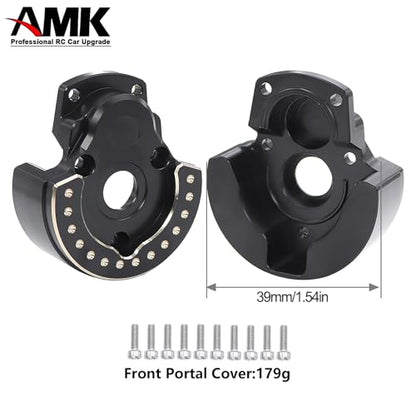 F10 Axle Brass Knuckle Weights with Front & Rear Portal Covers for 1/10 RC Crawler Vanquish VRD VS4-10 Phoenix, Lower COG LCG Upgrade Parts (3-in-1 Set)