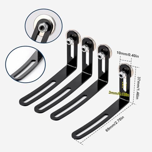 RC Car Body Shell Mount Magnetic Metal L-Bracket, Pack of 4 | 1/10 Scale, For Rock Crawler, Compatible with RC4WD D90 Traxxas TRX4 Axial SCX10 90046 Redcat Tamiya