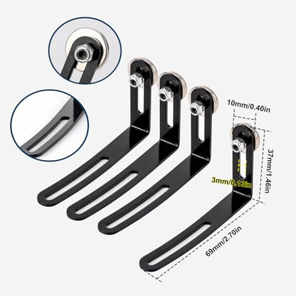 RC Car Body Shell Mount Magnetic Metal L-Bracket, Pack of 4 | 1/10 Scale, For Rock Crawler, Compatible with RC4WD D90 Traxxas TRX4 Axial SCX10 90046 Redcat Tamiya