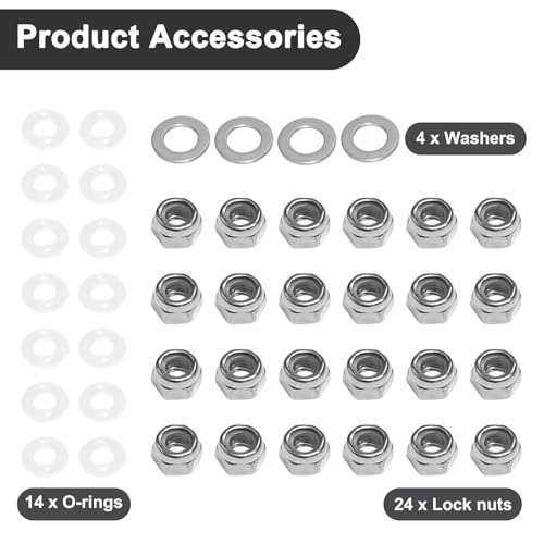 LRFHL Suspension Pin Set Steel for TRAXXAS 1/5 X-MAXX 6S/8S 1/6 XRT RC Car | Front Rear Suspension Arm Pin Screw Set Repair Kit RC Upgrade Parts