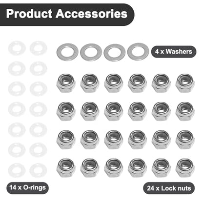 LRFHL Suspension Pin Set Steel for TRAXXAS 1/5 X-MAXX 6S/8S 1/6 XRT RC Car | Front Rear Suspension Arm Pin Screw Set Repair Kit RC Upgrade Parts