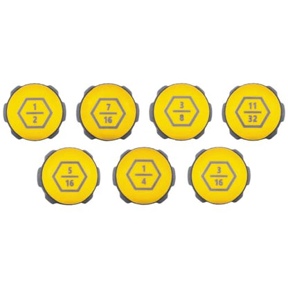 VAC7070 7-Piece SAE Nut Driver Set, Laser Etched Sizes, Magnetic Tip, Hollow Shaft and Comfort Grip for Precise Hex Nut Driving - style: SAE