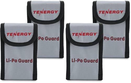 Tenergy 4 Pack, Fire Retardant Lipo Bags, Battery Bags for Charging and Storage, 5.5x3.5x2 inches Each - size: 2x Small 5.5x3.5x2in (Pack of 2)