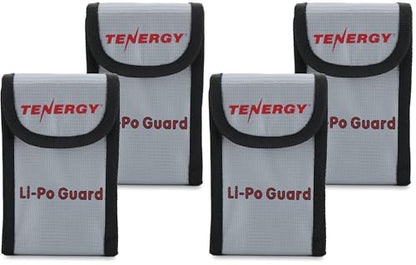 Tenergy 4 Pack, Fire Retardant Lipo Bags, Battery Bags for Charging and Storage, 5.5x3.5x2 inches Each - size: 2x Small 5.5x3.5x2in (Pack of 2)