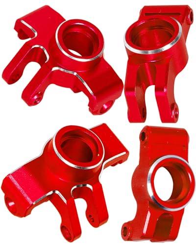 Upgrades Parts for 1/18 Granite Grom Mega 380 Brushed 4x4 Monster Truck RTR,Aluminum Front Steering Block Knuckles & C-Hubs Caster Blocks & Rear Hubs Hops Up,4PCS Red - color: Red(4pcs)