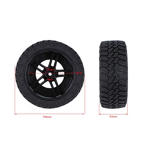 GoolRC 4PCS/Set 1/10 Short Course Truck Tire Tyres Replacement for Traxxas HSP Tamiya HPI Kyosho RC Model Car