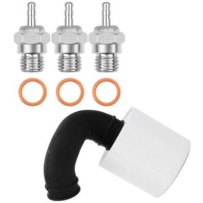 RC 1/8 Air Filter Cleaner Upgraded Parts Fit SH.28 Engine & RC Glow Plug #4 N4 Medium Hot Spark Nitro Engine Parts 70117